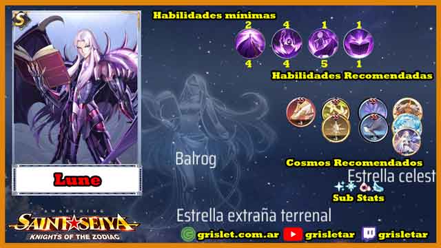 Lune de Balrog guia saint seiya