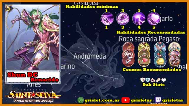 guia shun dc renacido español saint seiya