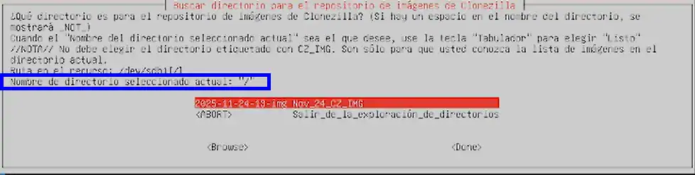 ejemplo de como se ve el backup de disco generado con Clonezilla
